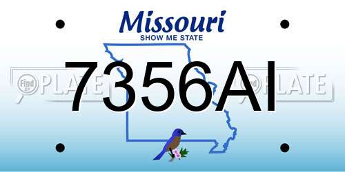 7356AI Missouri License Plate