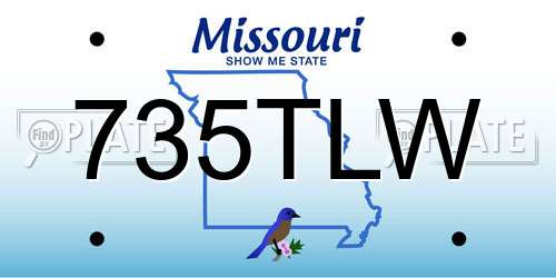 735TLW Missouri License Plate