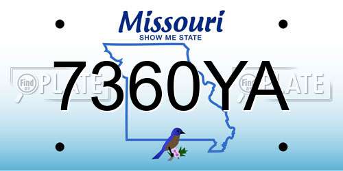 7360YA Missouri License Plate
