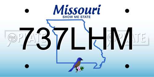 737LHM Missouri License Plate