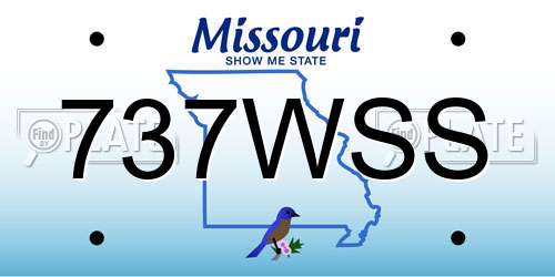 737WSS Missouri License Plate