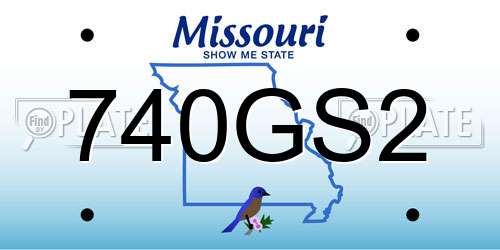 740GS2 Missouri License Plate