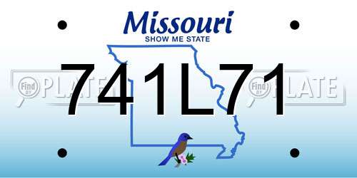741L71 Missouri License Plate