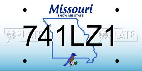 741LZ1 Missouri License Plate