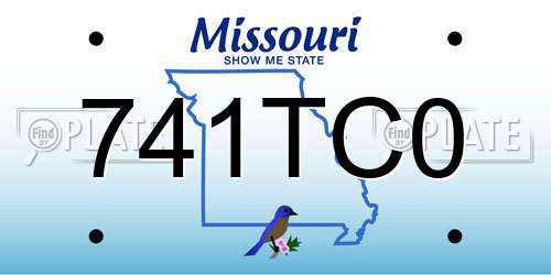 741TC0 Missouri License Plate