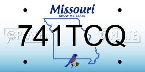 741TCQ Missouri License Plate