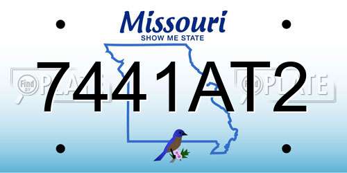 7441AT2 Missouri License Plate