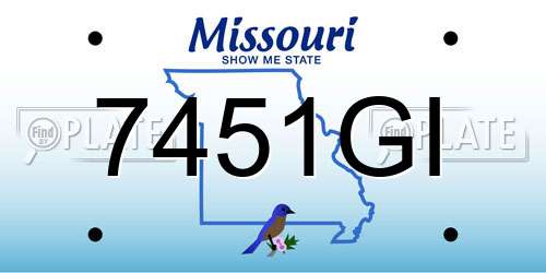 7451GI Missouri License Plate
