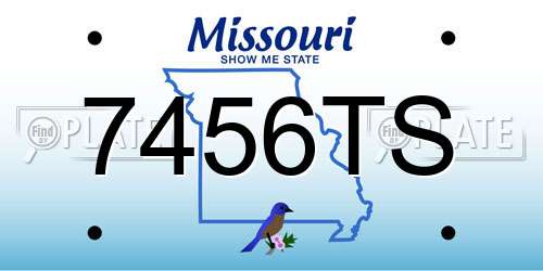 7456TS Missouri License Plate