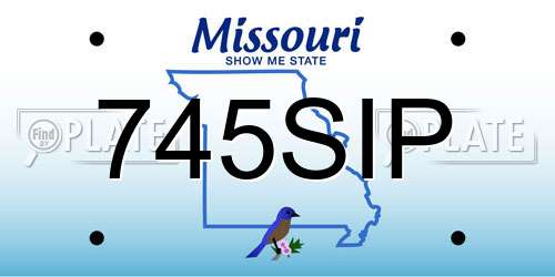 745SIP Missouri License Plate