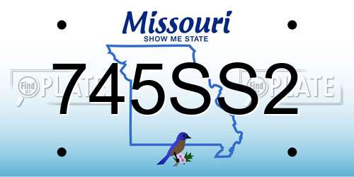 745SS2 Missouri License Plate