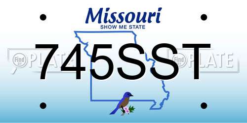 745SST Missouri License Plate