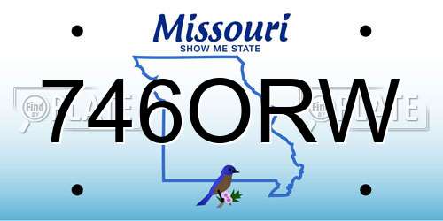 746ORW Missouri License Plate