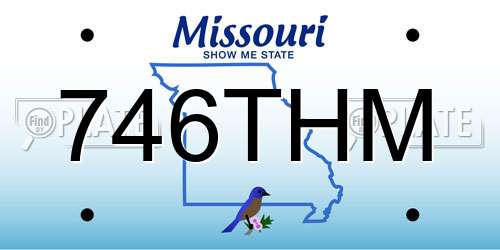 746THM Missouri License Plate