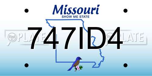 747ID4 Missouri License Plate
