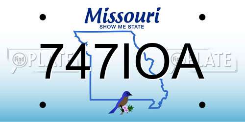 747IOA Missouri License Plate