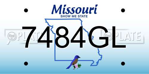 7484GL Missouri License Plate