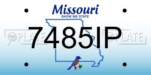 7485IP Missouri License Plate