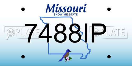 7488IP Missouri License Plate