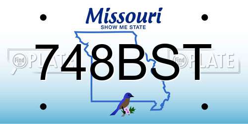 748BST Missouri License Plate