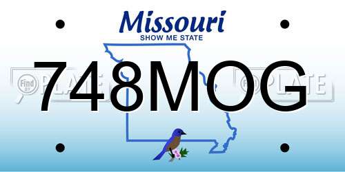 748MOG Missouri License Plate