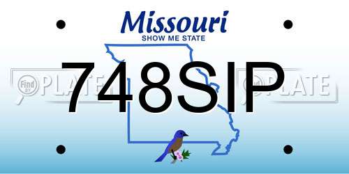 748SIP Missouri License Plate
