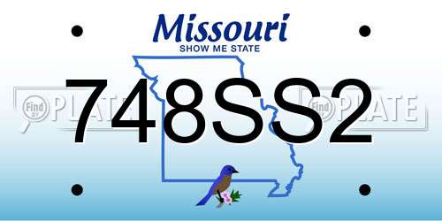 748SS2 Missouri License Plate