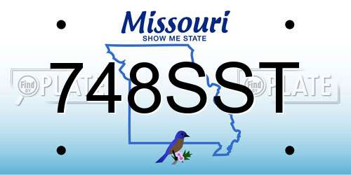 748SST Missouri License Plate