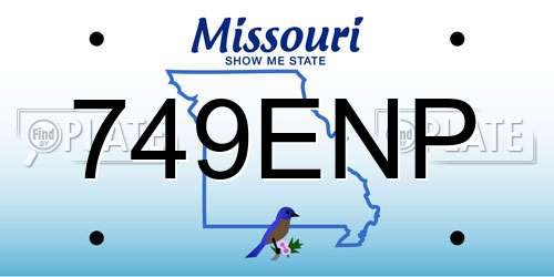 749ENP Missouri License Plate