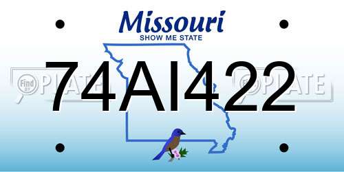 74AI422 Missouri License Plate