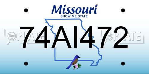 74AI472 Missouri License Plate