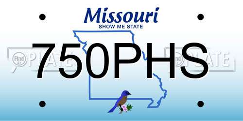 750PHS Missouri License Plate