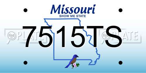 7515TS Missouri License Plate