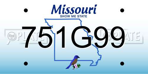 751G99 Missouri License Plate