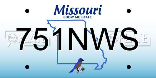 751NWS Missouri License Plate
