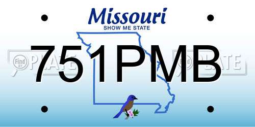 751PMB Missouri License Plate