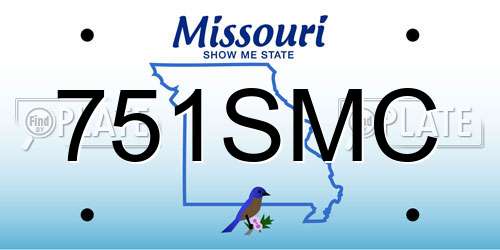 751SMC Missouri License Plate