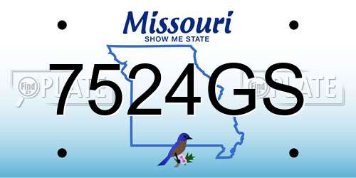 7524GS Missouri License Plate
