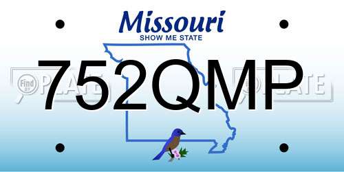 752QMP Missouri License Plate