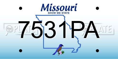 7531PA Missouri License Plate