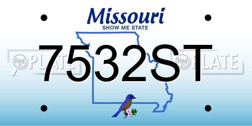 7532ST Missouri License Plate