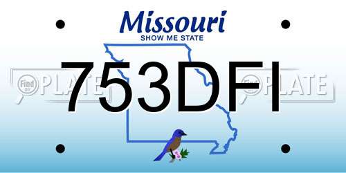 753DFI Missouri License Plate