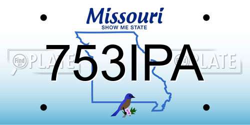 753IPA Missouri License Plate