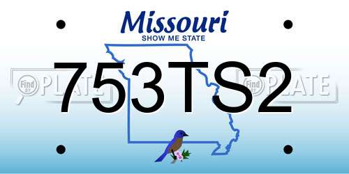 753TS2 Missouri License Plate