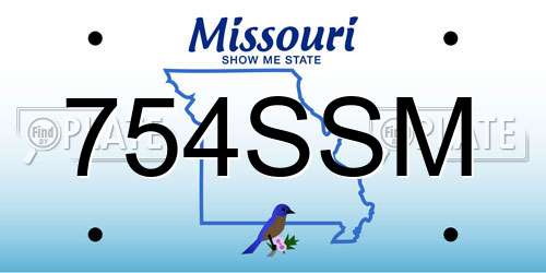 754SSM Missouri License Plate