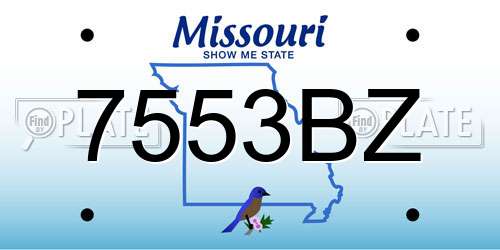 7553BZ Missouri License Plate