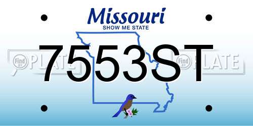 7553ST Missouri License Plate