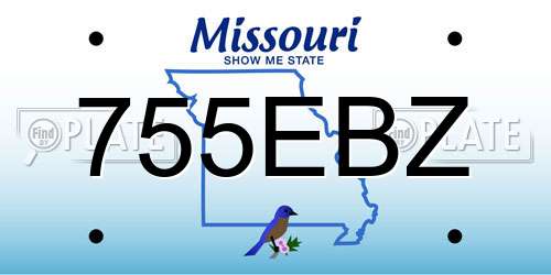 755EBZ Missouri License Plate