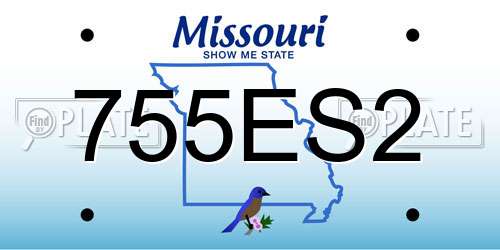 755ES2 Missouri License Plate