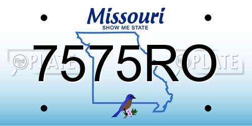 7575RO Missouri License Plate